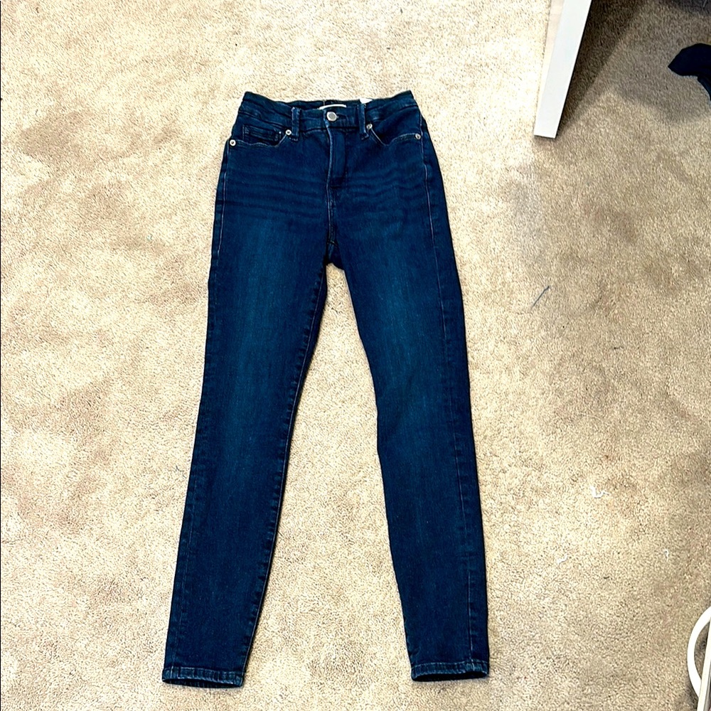 Good American dark skinnies